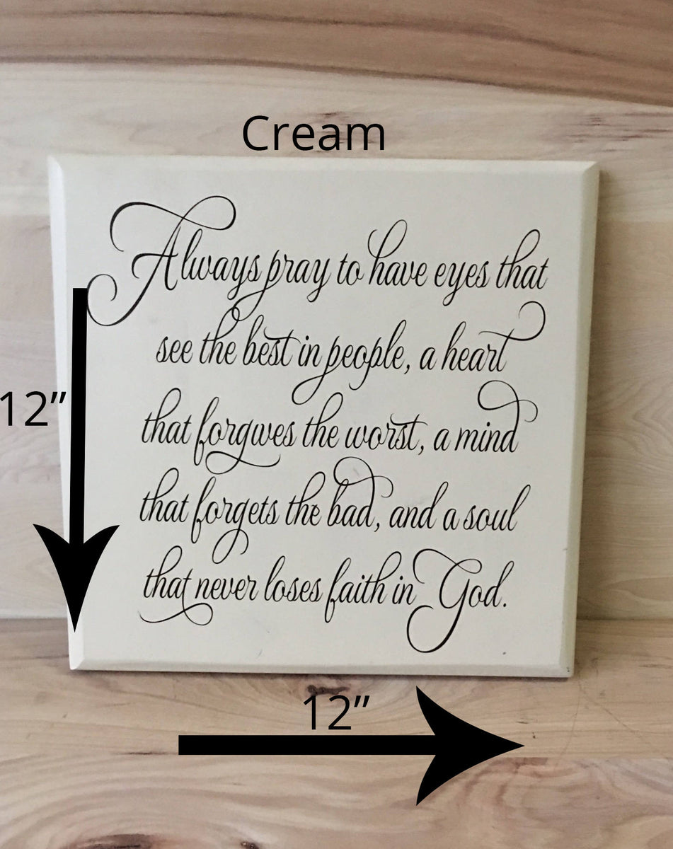 Always Pray Custom Sign, Christian Wood Sign, Religious Sign – Crafting