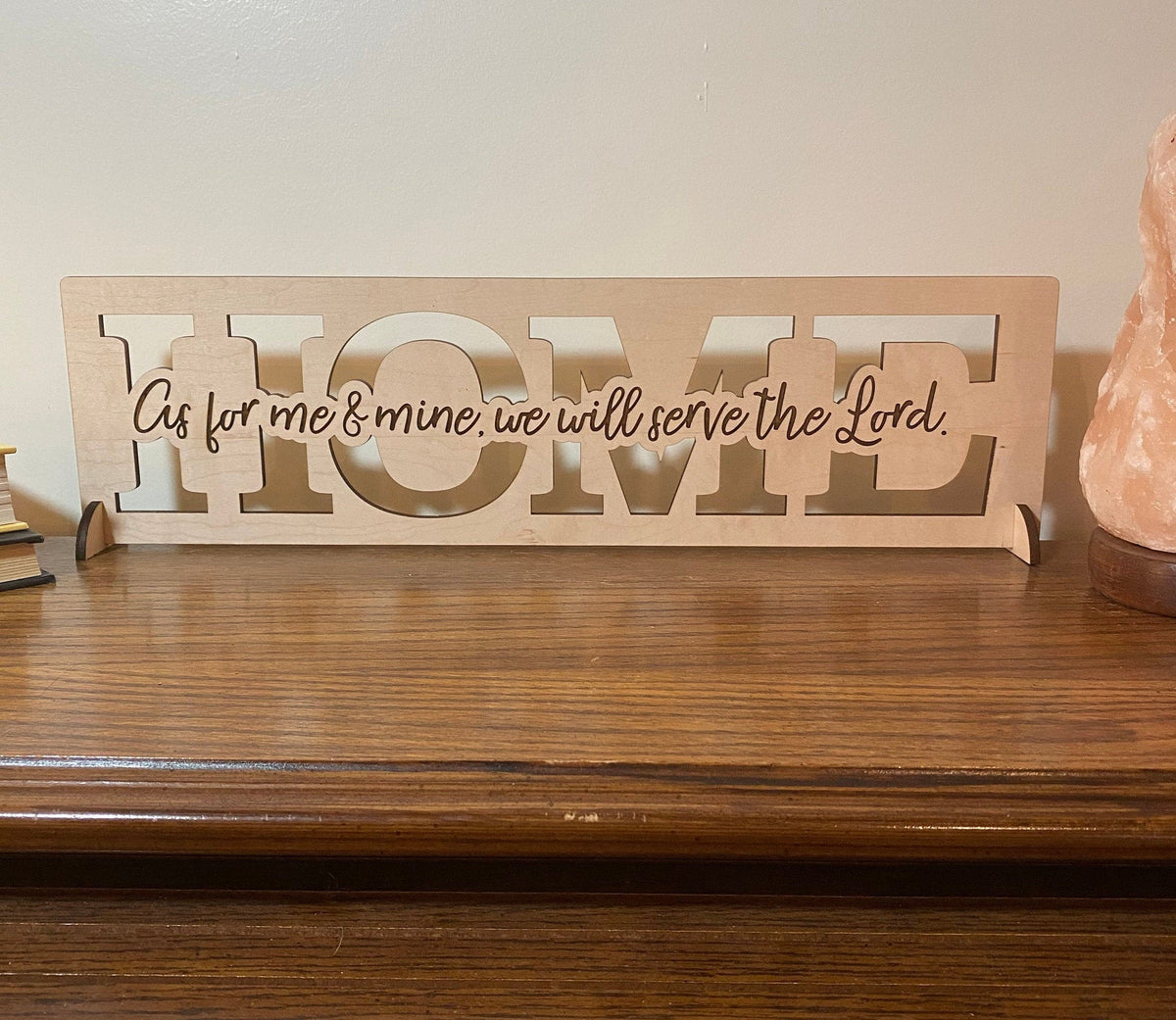 Cartello In Legno MRC 'As For Me And My House', 20x30 Cm, Scritta Religiosa, Con Foro Per Appendere