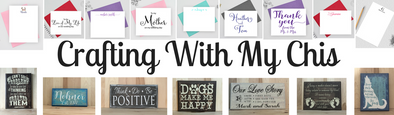 Crafting With My Chis website photo, custom wood signs, personalized stationery and art prints.