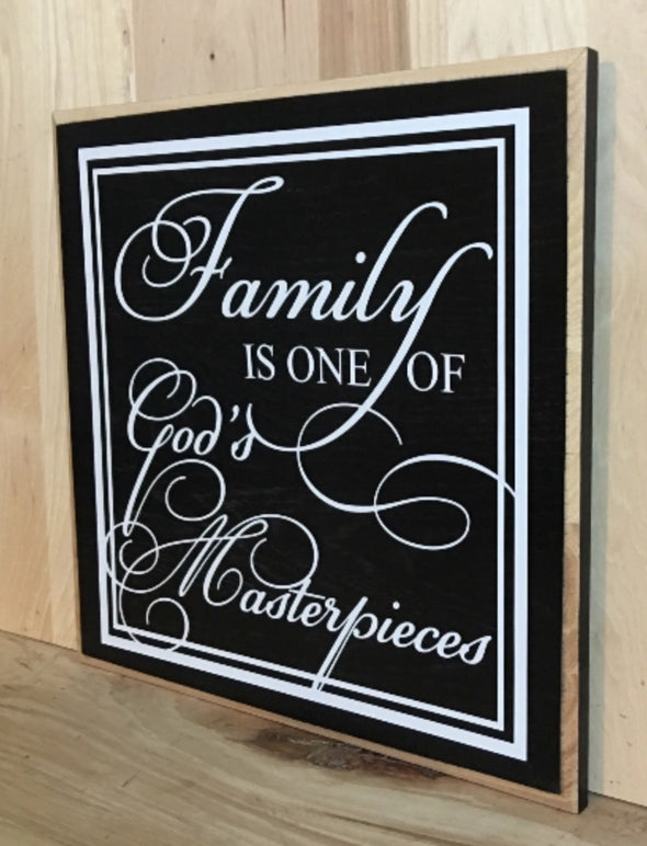 Family Wooden Sign, Religious Wood Sign, Family Sign