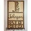 Personalized wood family name sign background 1