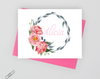 Floral folded note card set for women