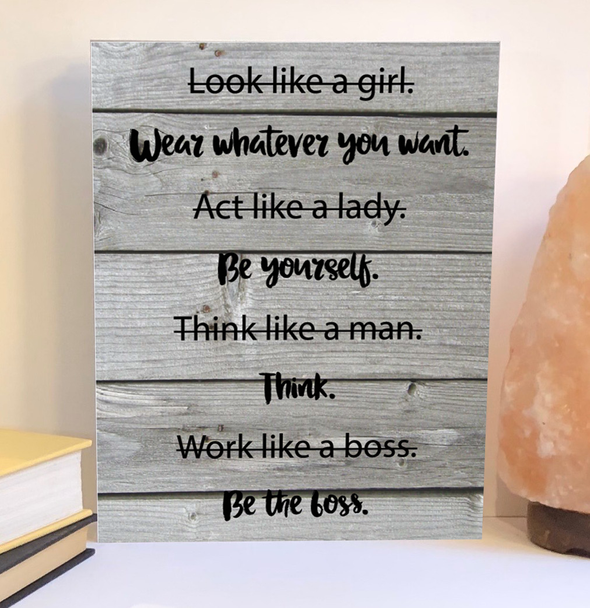 Be the boss wood sign, girl boss sign