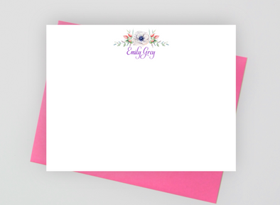 floral stationery set for women