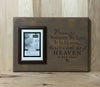 Memorial wooden sign with because someone we love is in heaven quote