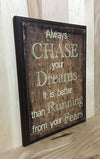 Dreams custom sign, motivational wood sign