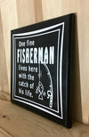 Funny fishing wood sign for cabin decor.