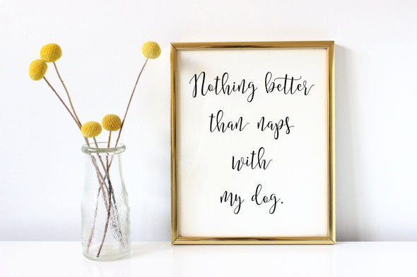 Art print for napping dog lovers.