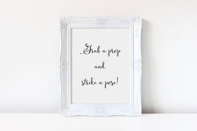 Grab a prop and strike a pose download for wedding decor.