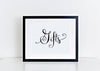 Gifts art print for wedding decor download.
