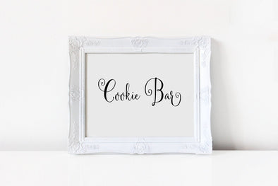 Wedding sign for cookie dar wedding decoration.