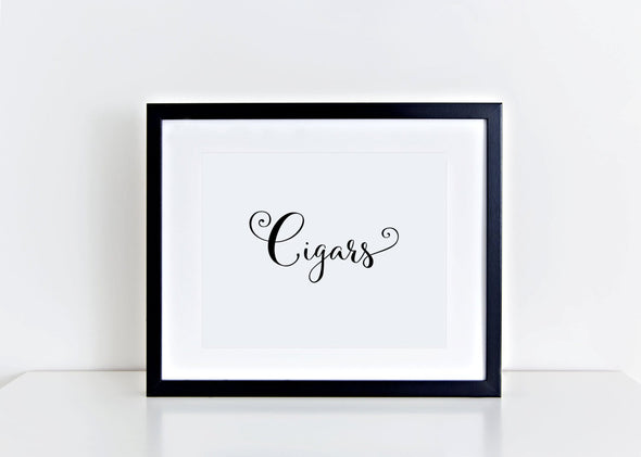 Cigars wedding sign.
