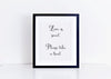 Love is sweet take a treat wedding art print in your choice of ink color.