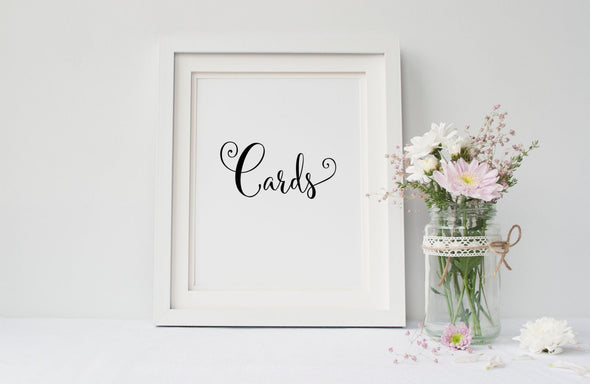 Wedding sign for cards digital download.