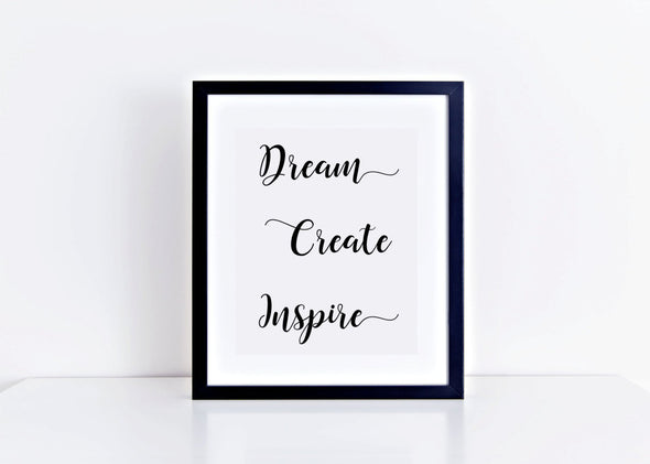 Inspirational wall art print for home, classroom or office.
