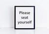 Please seat yourself funny bathroom art print download.