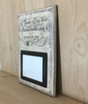 Dog sign with attached picture frame