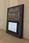 Dog wood sign with frame