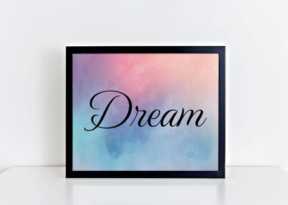 Colorful background dream art print for home or office.