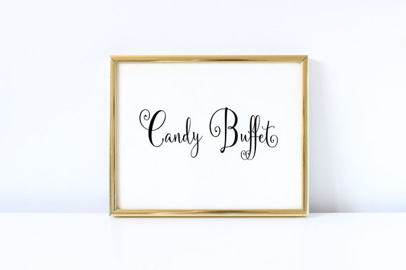 Digital download wedding sign for candy buffet.