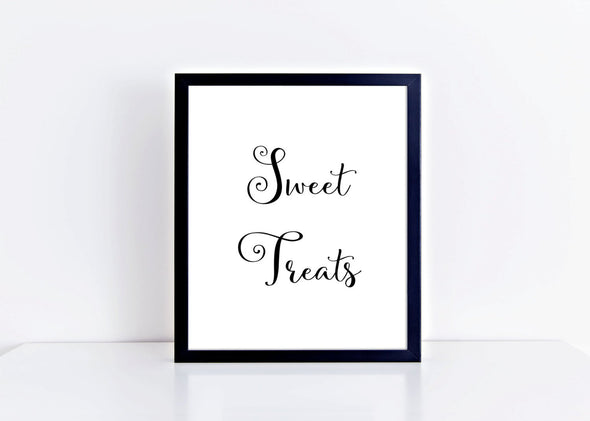 Sweet treats art print for wedding decor.