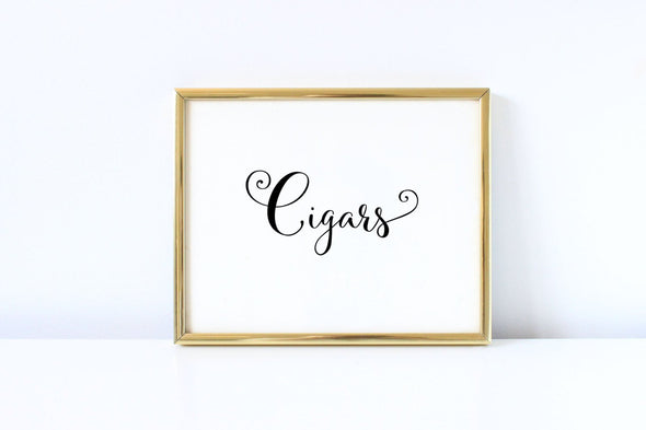 Cigars art print for wedding decor.