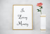 In loving memory wedding memorial sign.