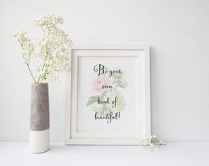 Be your own kind of beuatiful wall art decor with flower image.