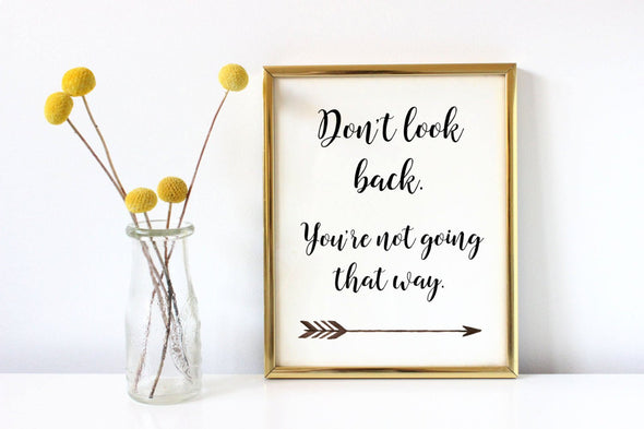 Motivational art print about overcoming the past.