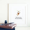 Not my circus, not my monkey art print with monkey image digital download.