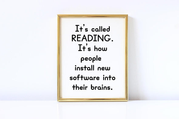 It's called reading funny art print for classroom or library.