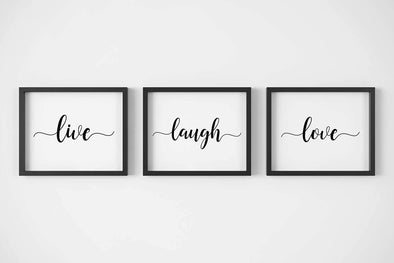 Laugh Wall Decor Print Art Chis Crafting For Love Set With – Live My Decor, Home