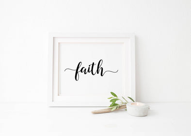 Faith Note Calligraphy Faith Sign, Calligraphy Faith Art Print Digital Download – Crafting ...