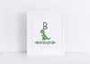Personalized dinosaur wall art decor for little boy's room.