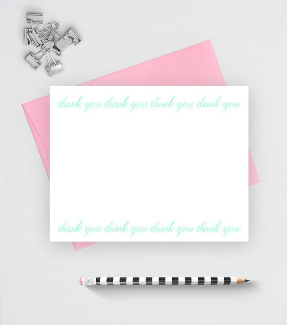 Calligraphy thank you note cards.