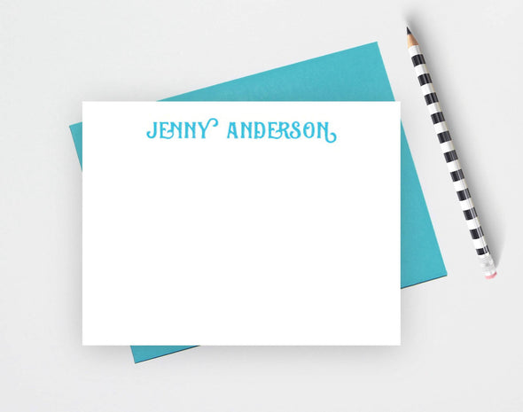 Modern personalized note cards.