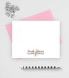 Personalized stationery note cards for women with candy envelope.