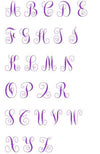 Mongram letters for notepad.