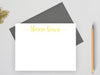 Modern personalized note cards with gray envelope.