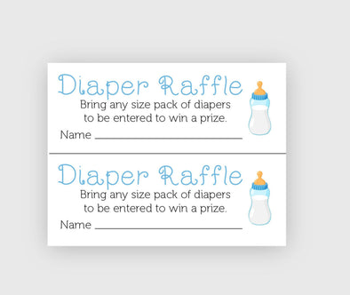 Baby bottle design for baby shower diaper raffle
