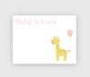Baby shower baby advice cards giraffe design