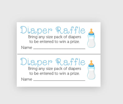 Diaper raffle baby bottle design