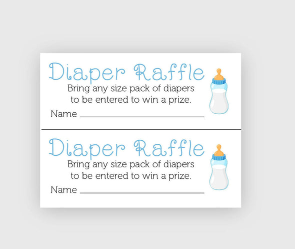 Diaper raffle baby bottle design
