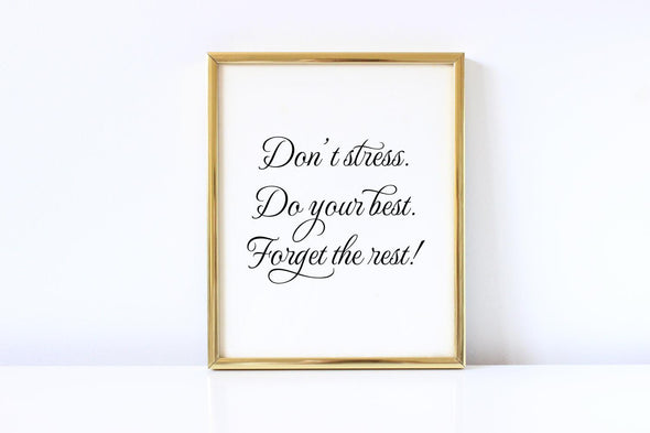 Inspirational wall art print for home or office decor.
