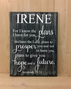 Personalized religious wood sign makes a great confirmation gift.