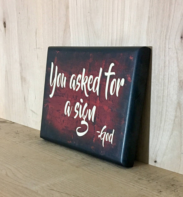 Fuuny religious wooden sign wall art
