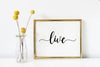 Calligraphy live art print in your choice of ink color.