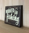 Fun fishing sign for cabin decor or man cave.