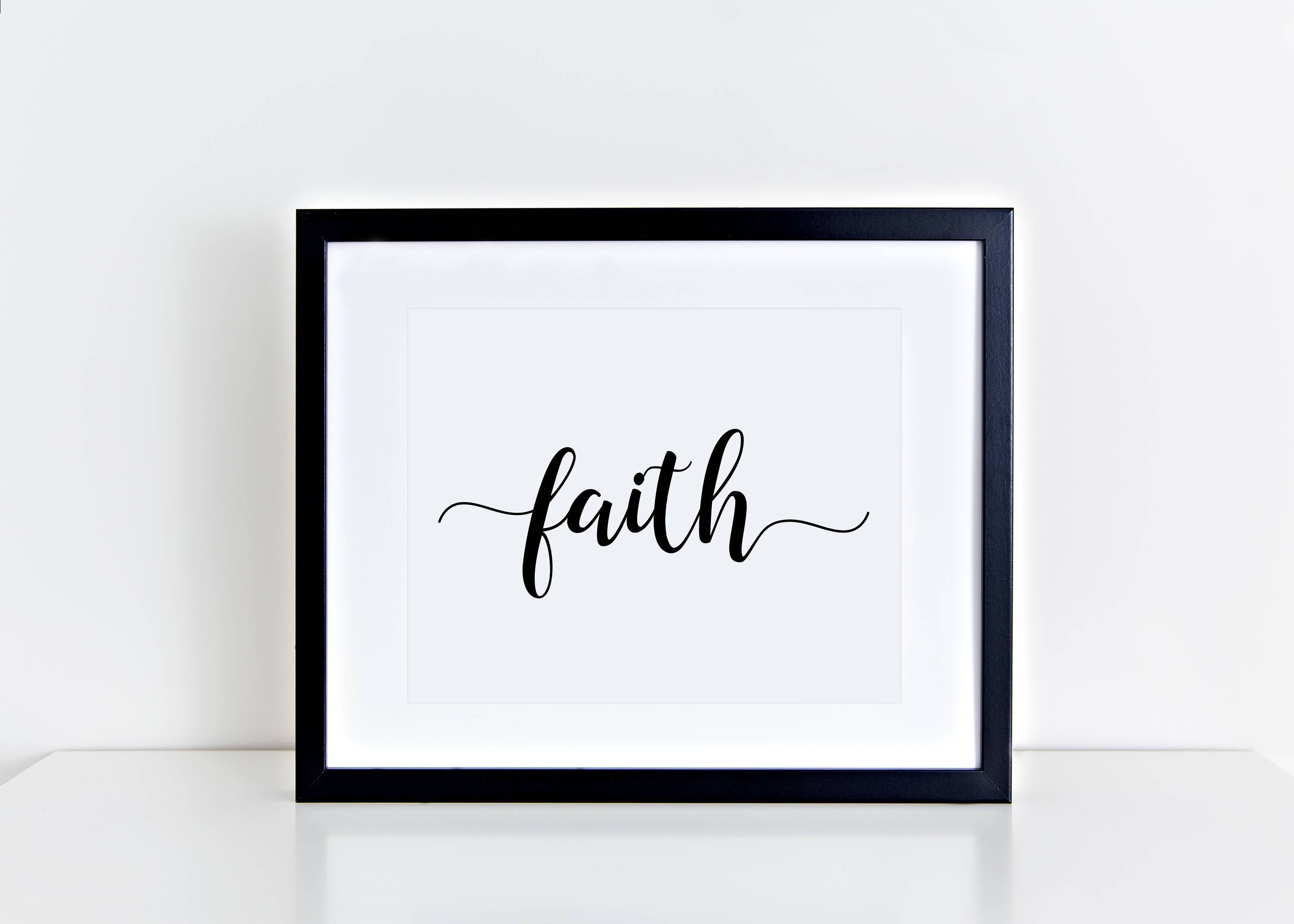 Faith Note Calligraphy Faith Sign, Calligraphy Faith Art Print Digital Download – Crafting ...