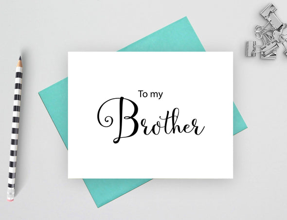 To my brother wedding card.